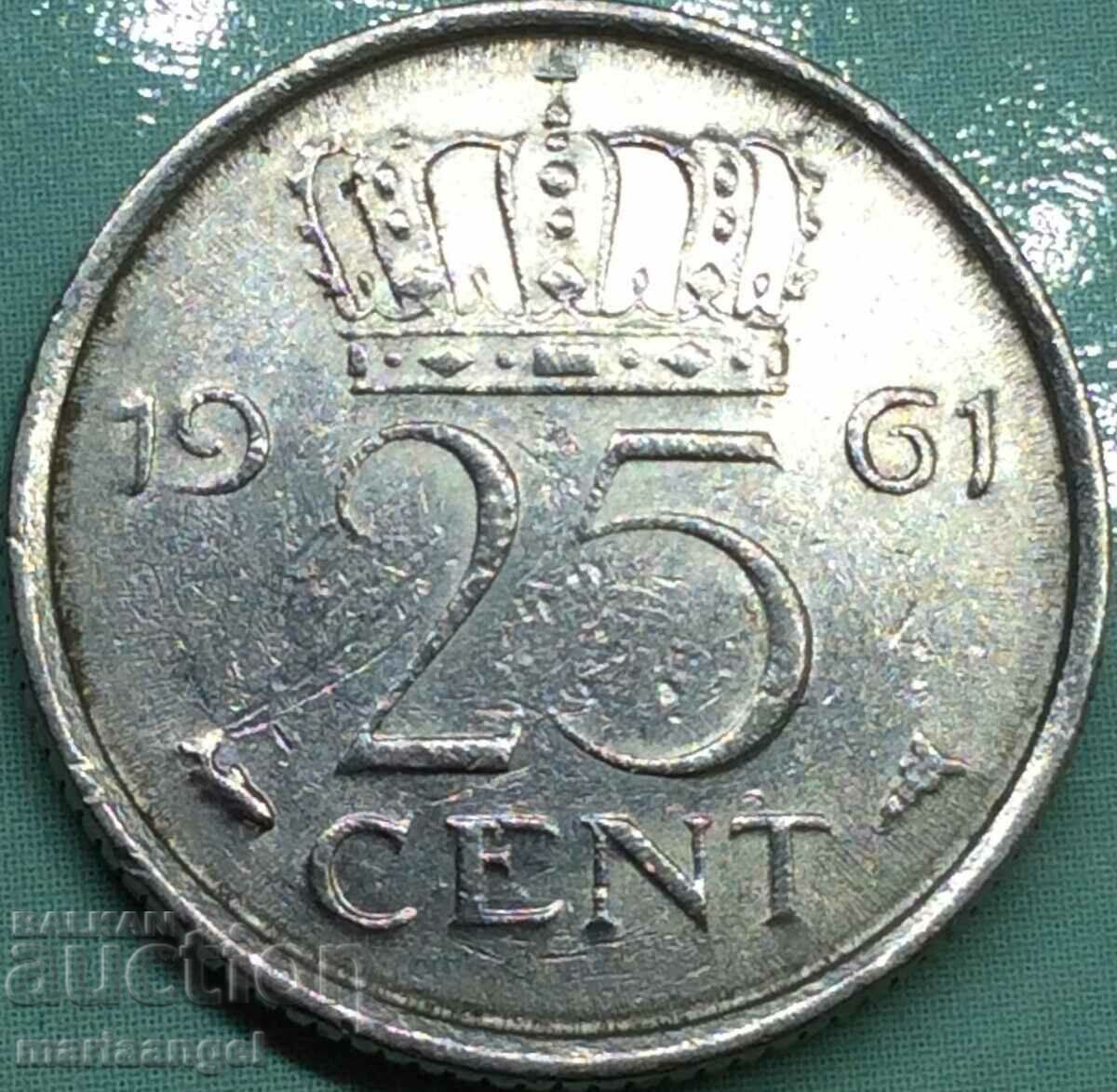 Delivery of Netherlands 25 cents 1961 Queen Juliana Delivery of Netherlands 25 cents 1961 Queen Juliana