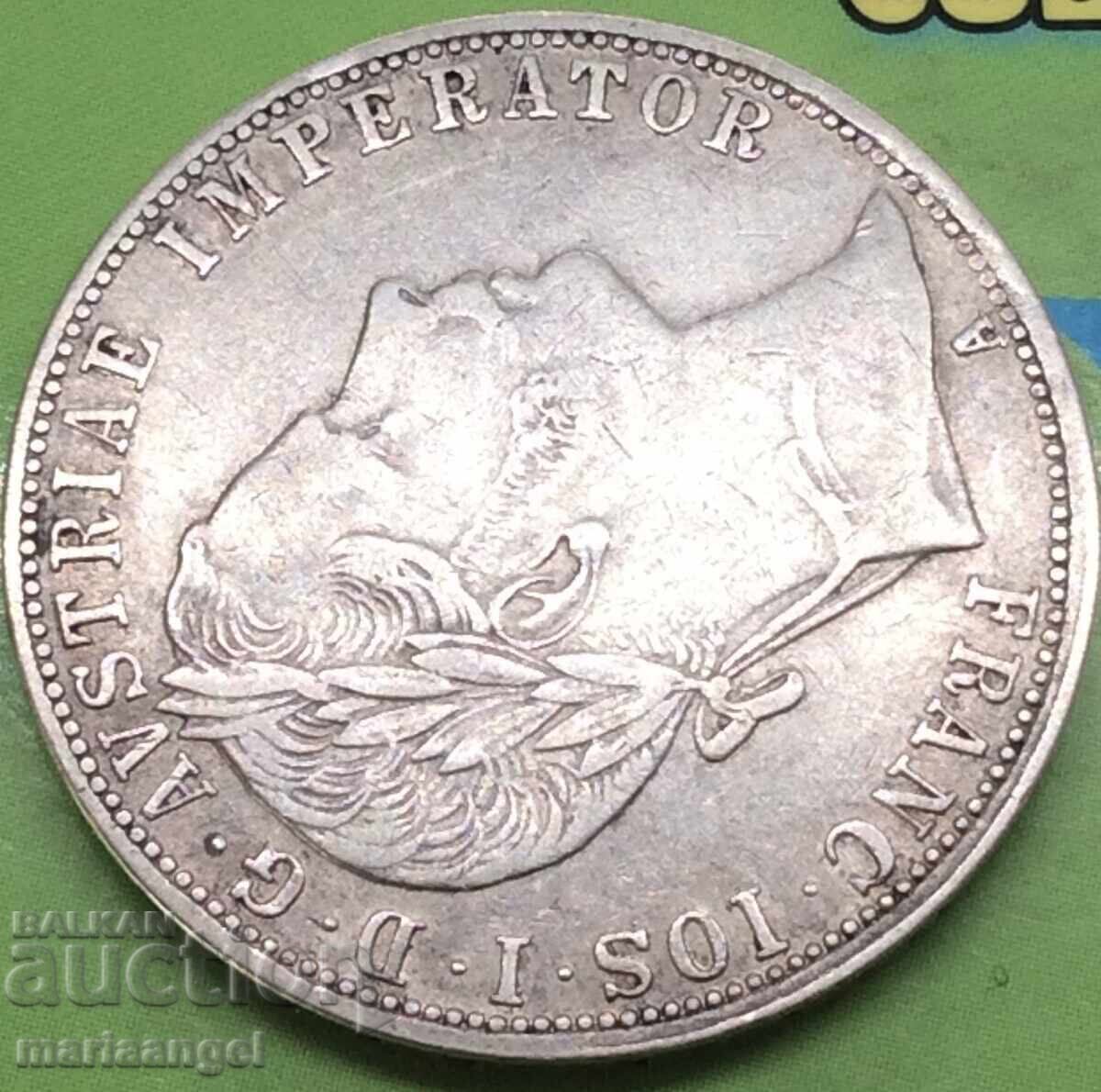 Auction 1 florin 1861 Austria A - Vienna Franz Joseph silver Patina Auction 1 florin 1861 Austria A - Vienna Franz Joseph silver Patina