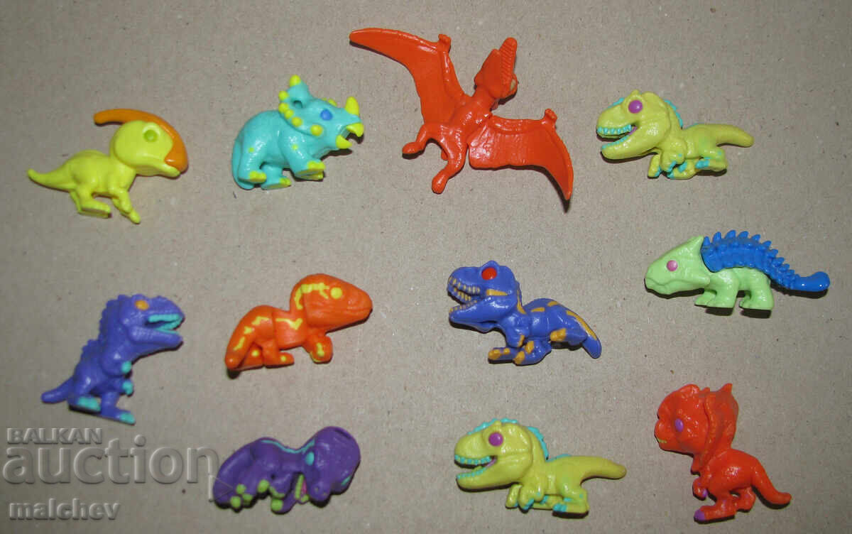 Auction Lot of 11 toy dinosaur figures, 6 - 10 cm, excellent condition Auction Lot of 11 toy dinosaur figures, 6 - 10 cm, excellent condition