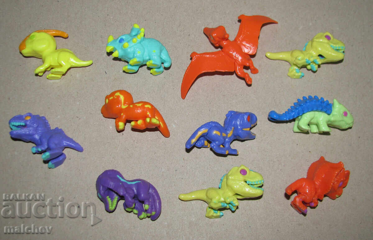 Delivery of Lot of 11 toy dinosaur figures, 6 - 10 cm, excellent condition Delivery of Lot of 11 toy dinosaur figures, 6 - 10 cm, excellent condition