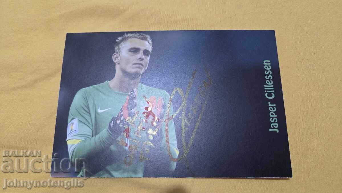 Jasper Cillessen Autograph Card, with Stamp on the Back