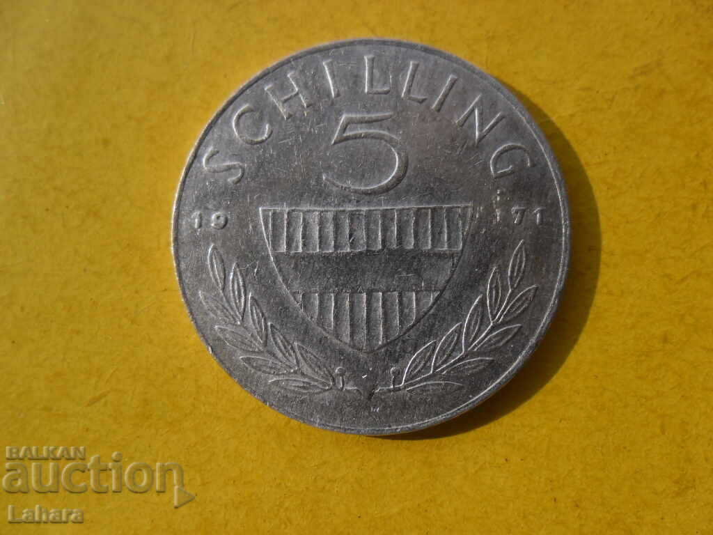 5 șilingi 1971 Austria