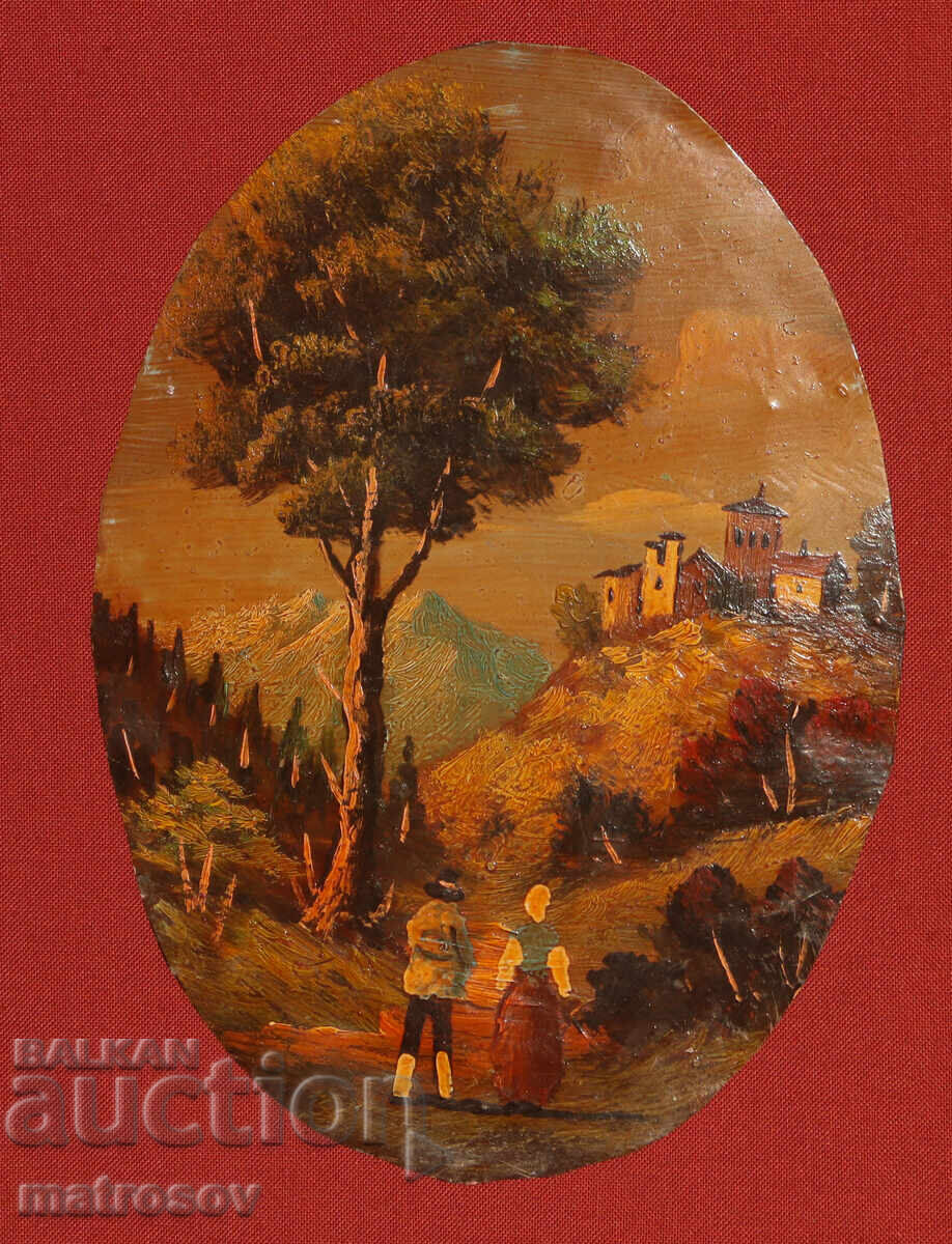 Παλιός ελαιογραφικός πίνακας τοπίου με τιμή 240.00 BGN | € 122.71