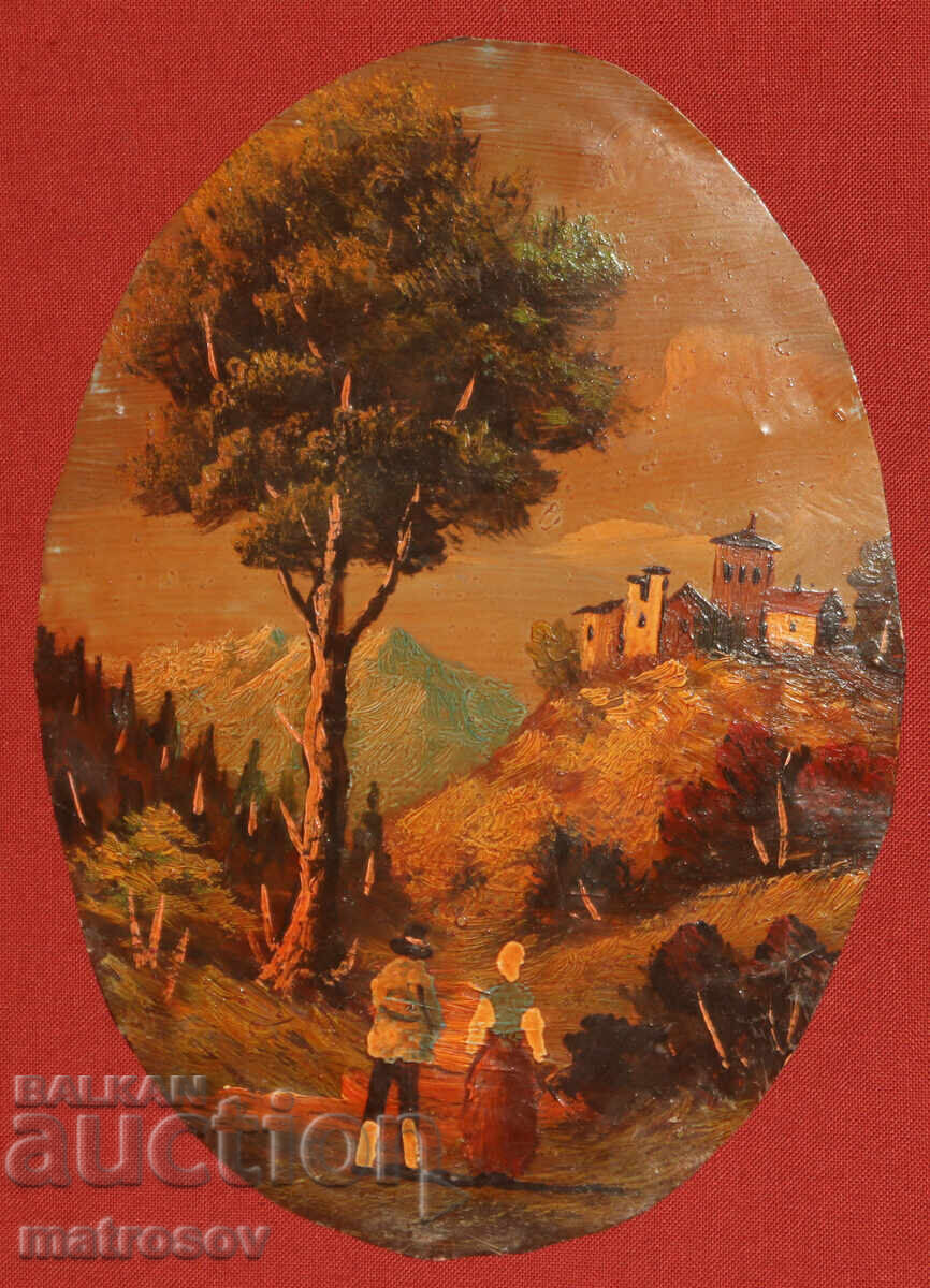 Δημοπρασία Παλιός ελαιογραφικός πίνακας τοπίου