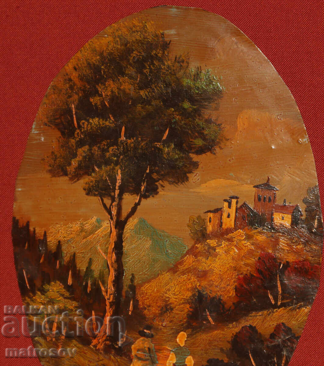Παλιός ελαιογραφικός πίνακας τοπίου - 5