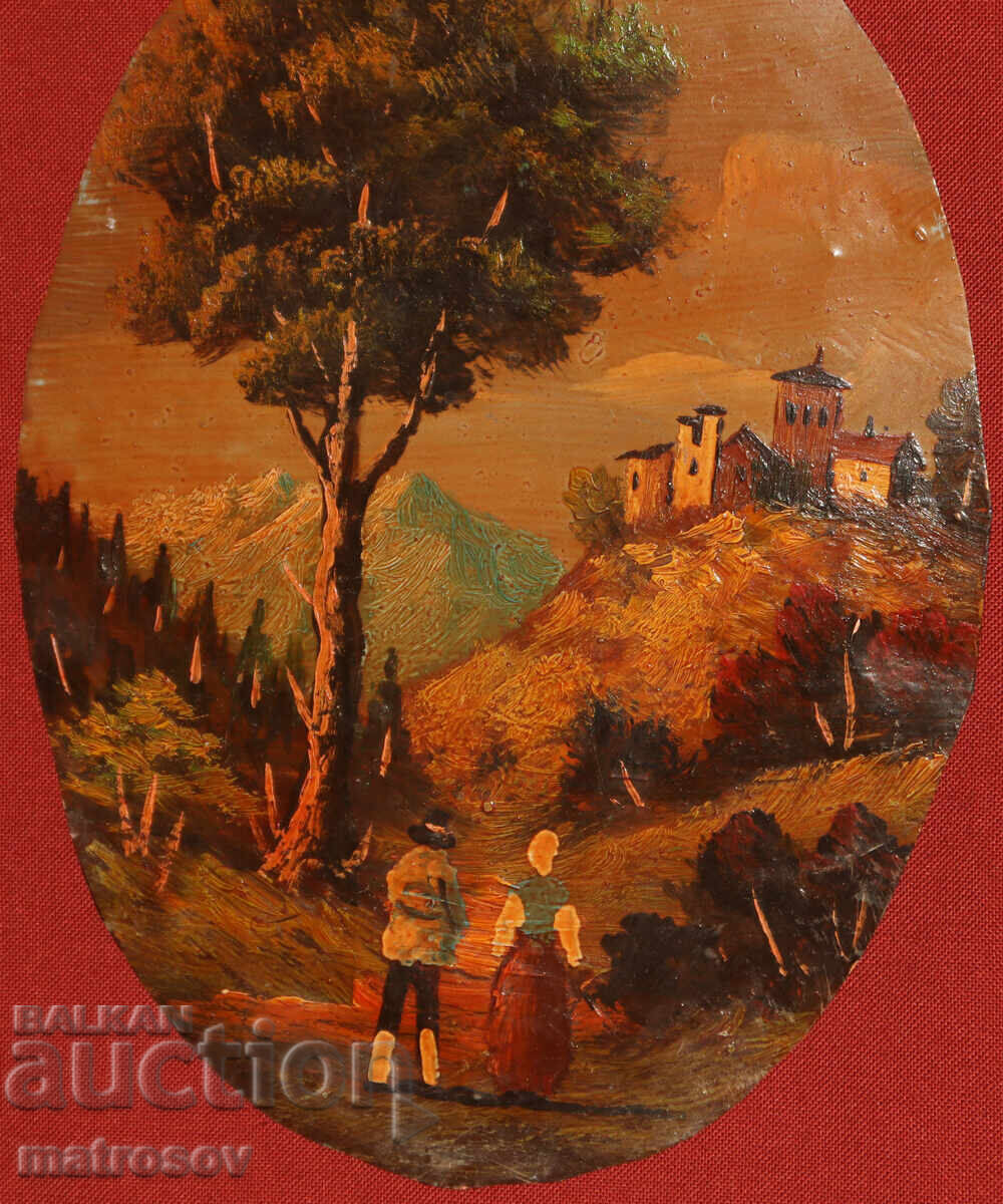 Παλιός ελαιογραφικός πίνακας τοπίου - 7