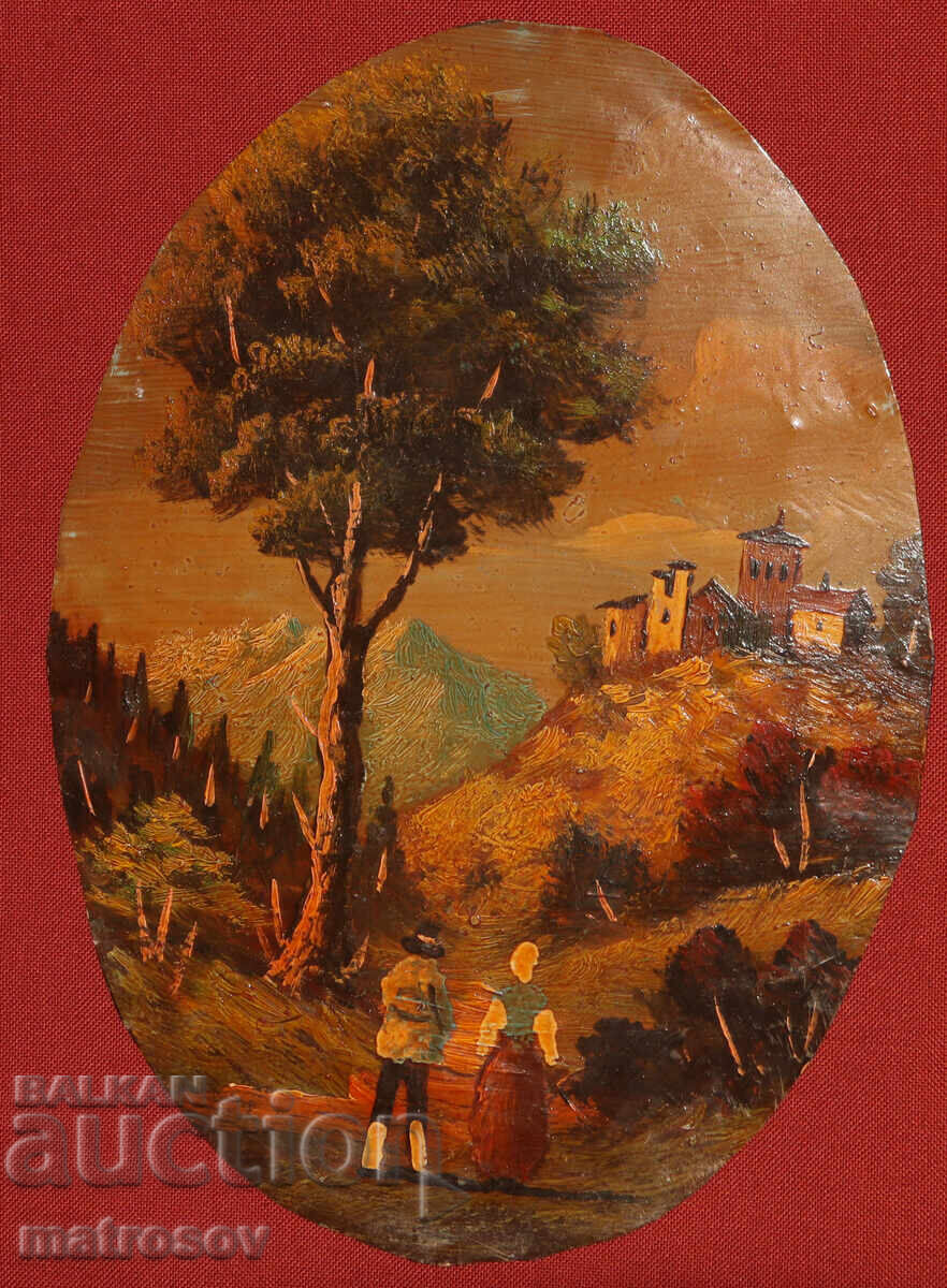 Παλιός ελαιογραφικός πίνακας τοπίου