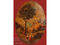 Tablou vechi pictură în ulei peisaj