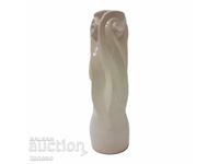 Λευκό κεραμικό βάζο με ραγισμένο παγωμένο γλάσο (8.1)