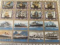 Old stamps Ajman State - ships. Birds and etc