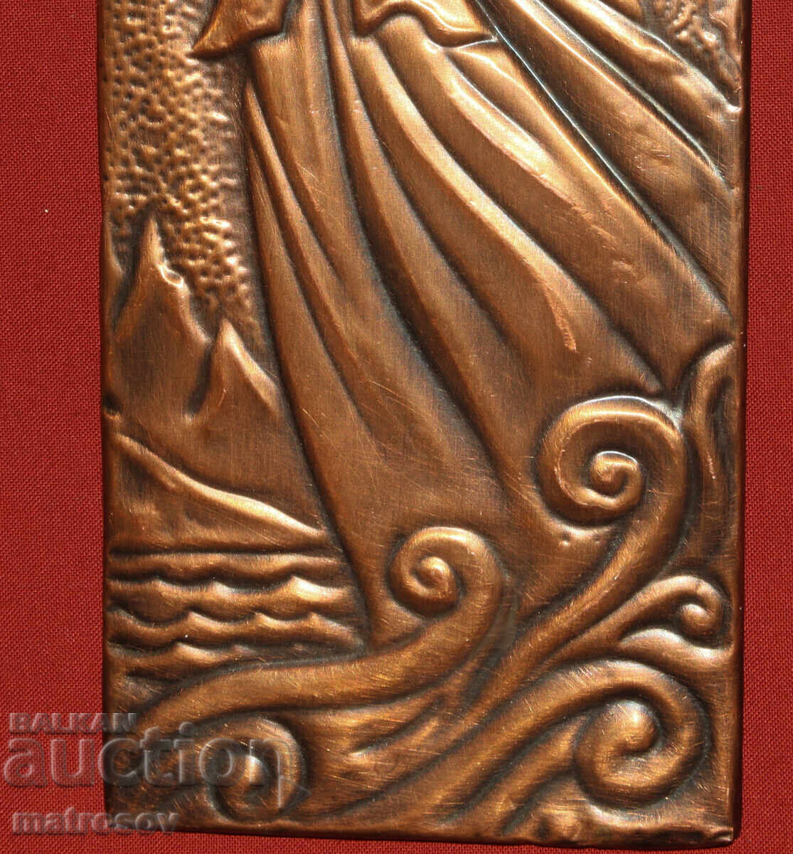 Παλαιό μενταγιόν (πλακέτα) Μέδης με κορίτσι με κανάτα - 5