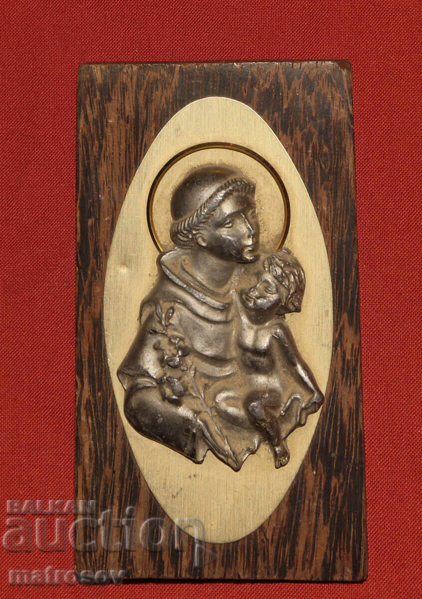 Handmade metal decoration Saint Anthony of Padua