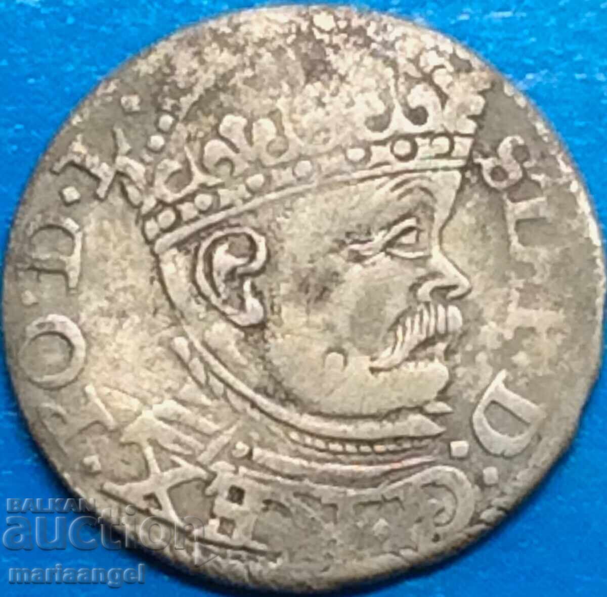 Auction 3 Groschen 1585 Poland Riga Stefan Batory Auction 3 Groschen 1585 Poland Riga Stefan Batory