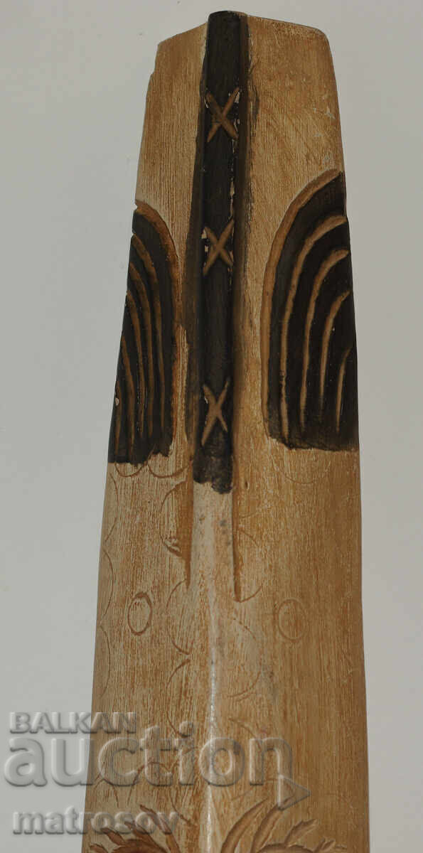 Αυθεντική γλυπτική ξυλογλυπτική μάσκα - 5