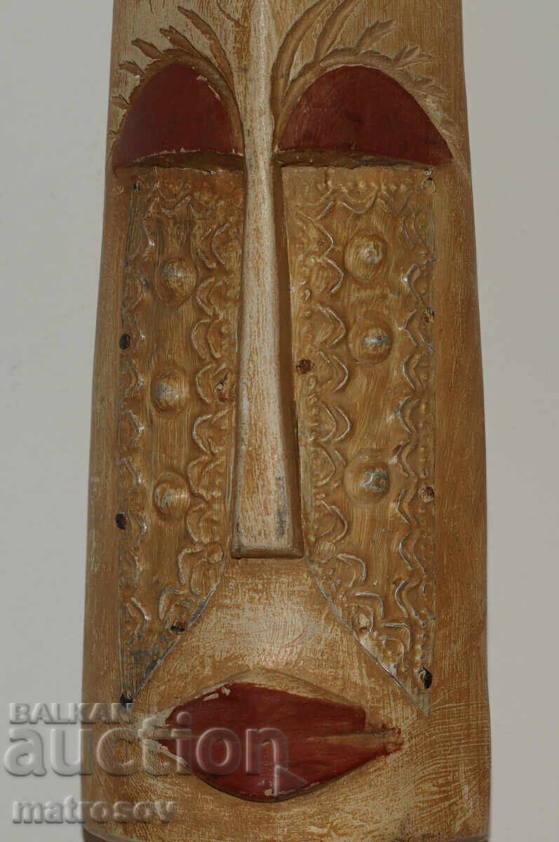 Αυθεντική γλυπτική ξυλογλυπτική μάσκα - 6