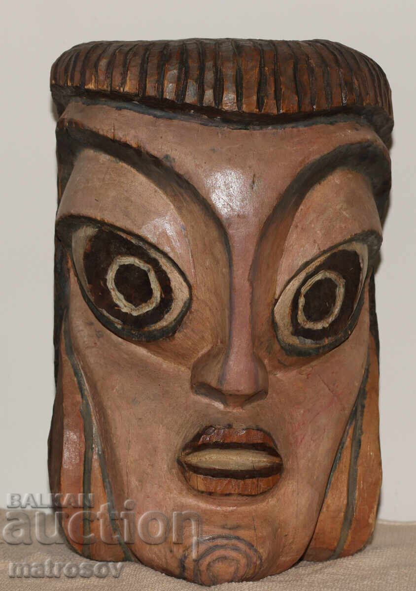 Delivery of Author's Sculpture Wood Carving Face