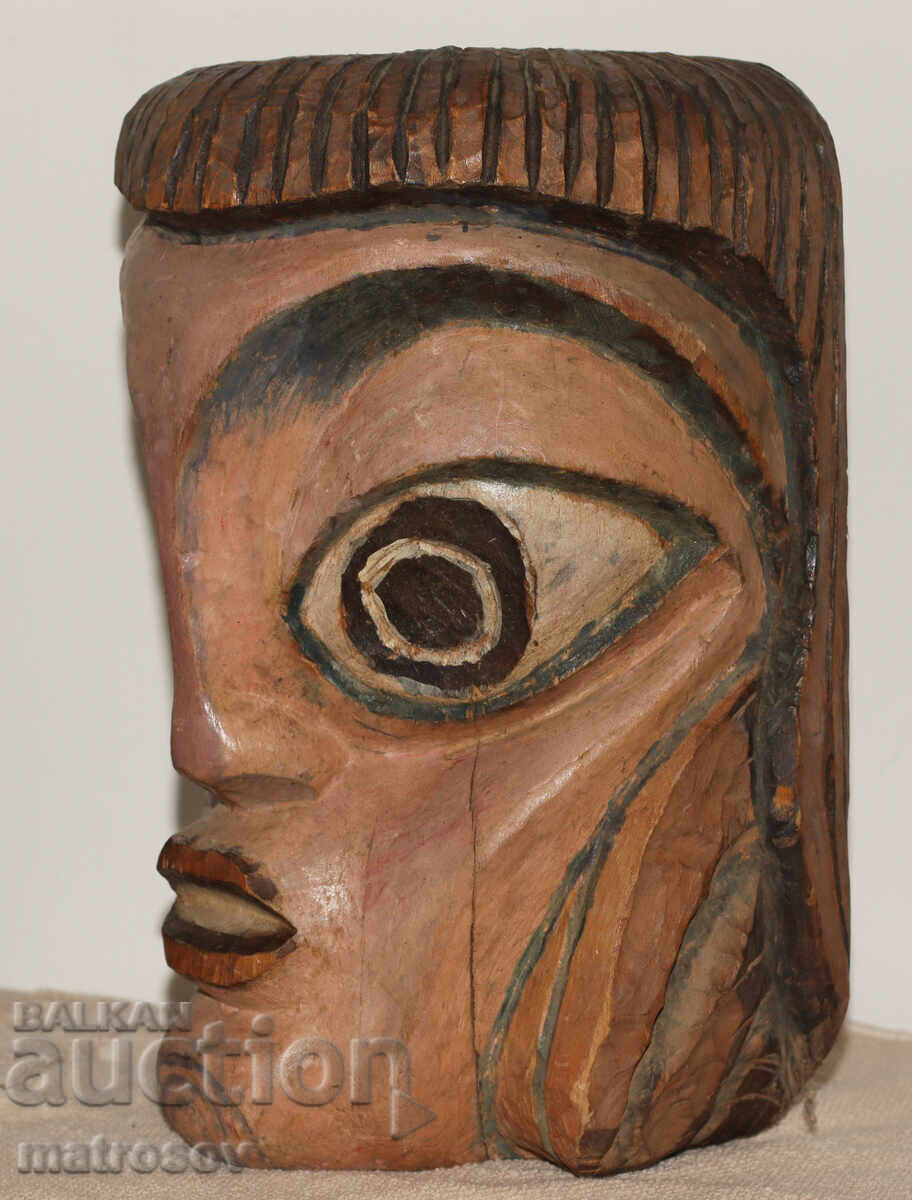 Author's Sculpture Wood Carving Face - 6