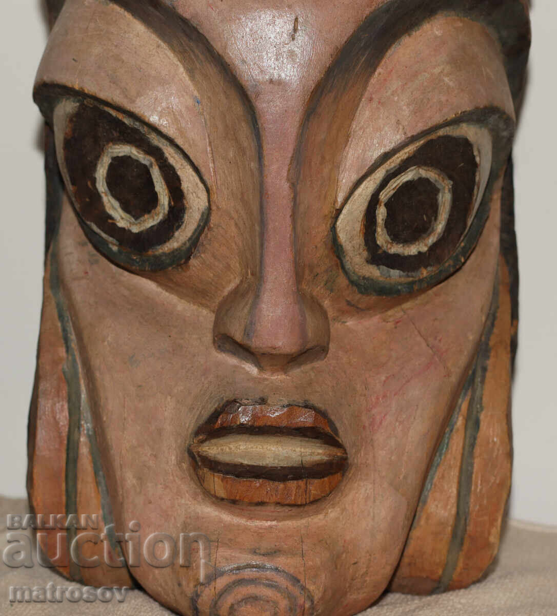 Author's Sculpture Wood Carving Face - 7