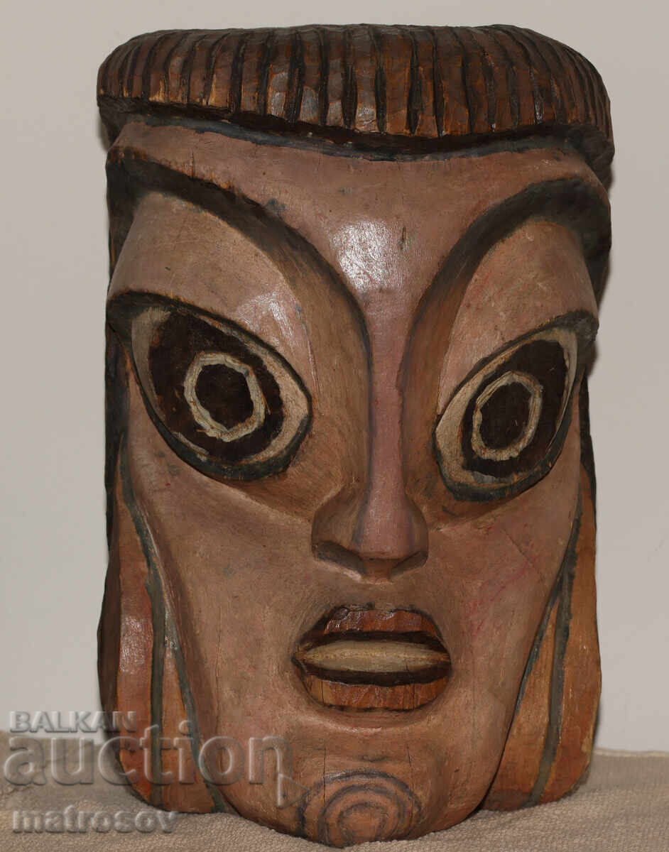 Author's Sculpture Wood Carving Face