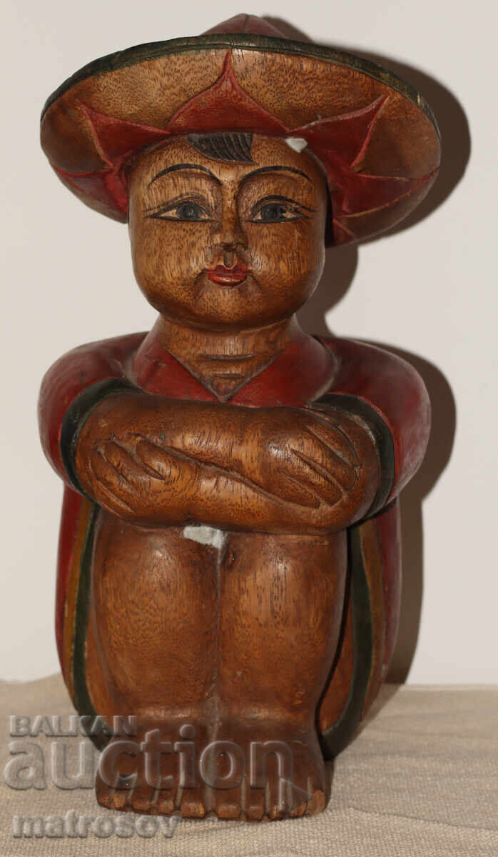 Original Sculpture Wood Carving Boy with Sombrero with price 300.00 BGN | € 153.39
