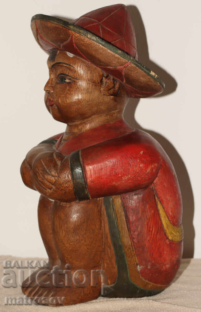 Delivery of Original Sculpture Wood Carving Boy with Sombrero