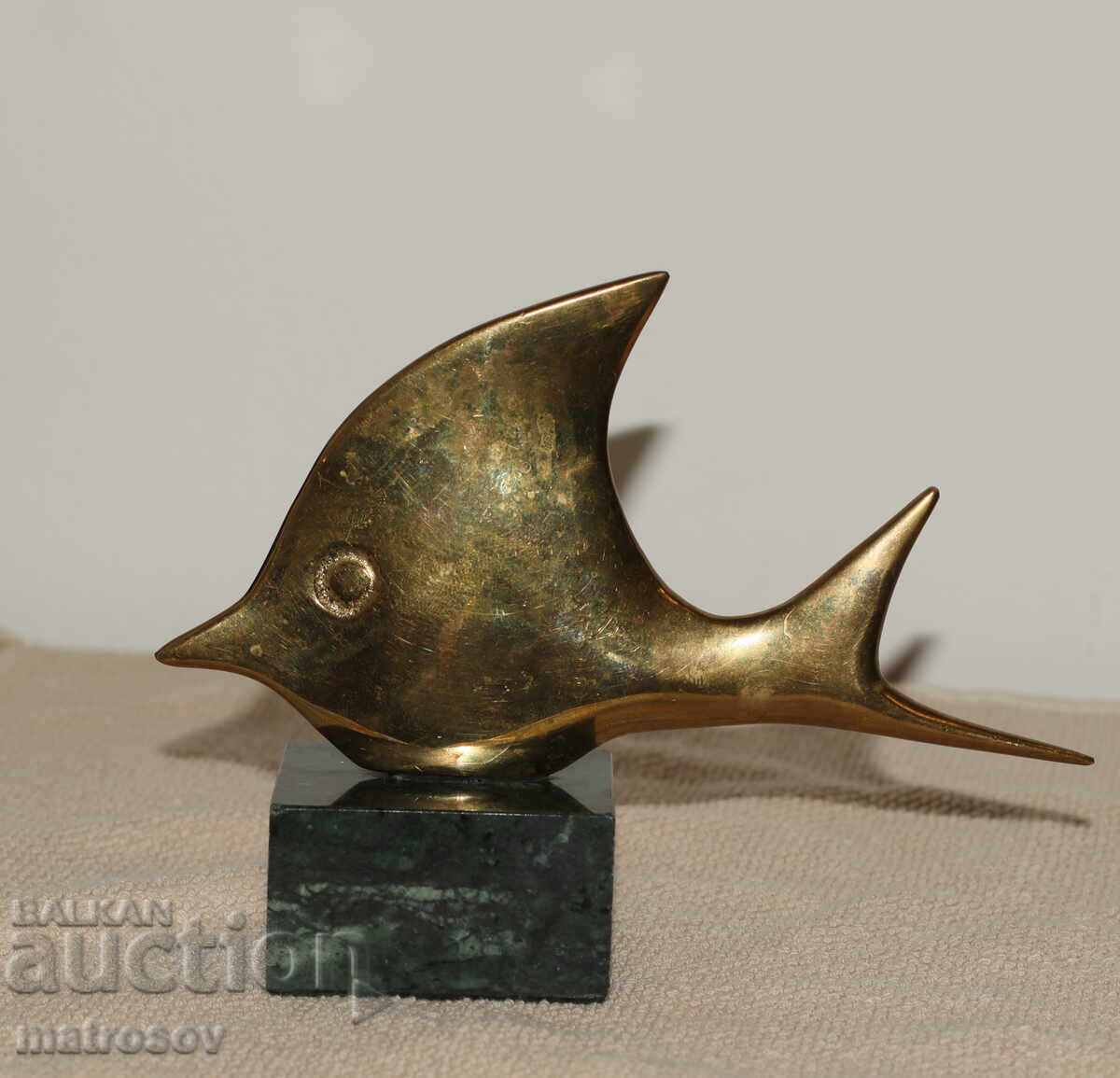 Αυθεντικό χάλκινο γλυπτό ψαριού - 5