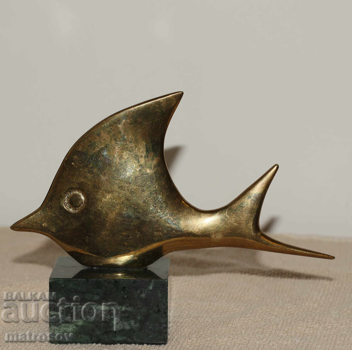 Αυθεντικό χάλκινο γλυπτό ψαριού - 6