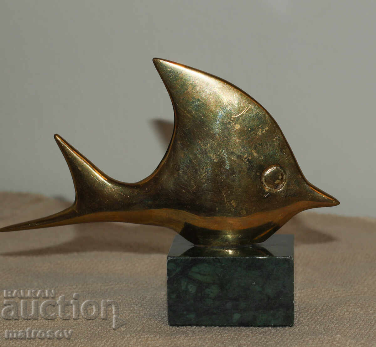 Αυθεντικό χάλκινο γλυπτό ψαριού