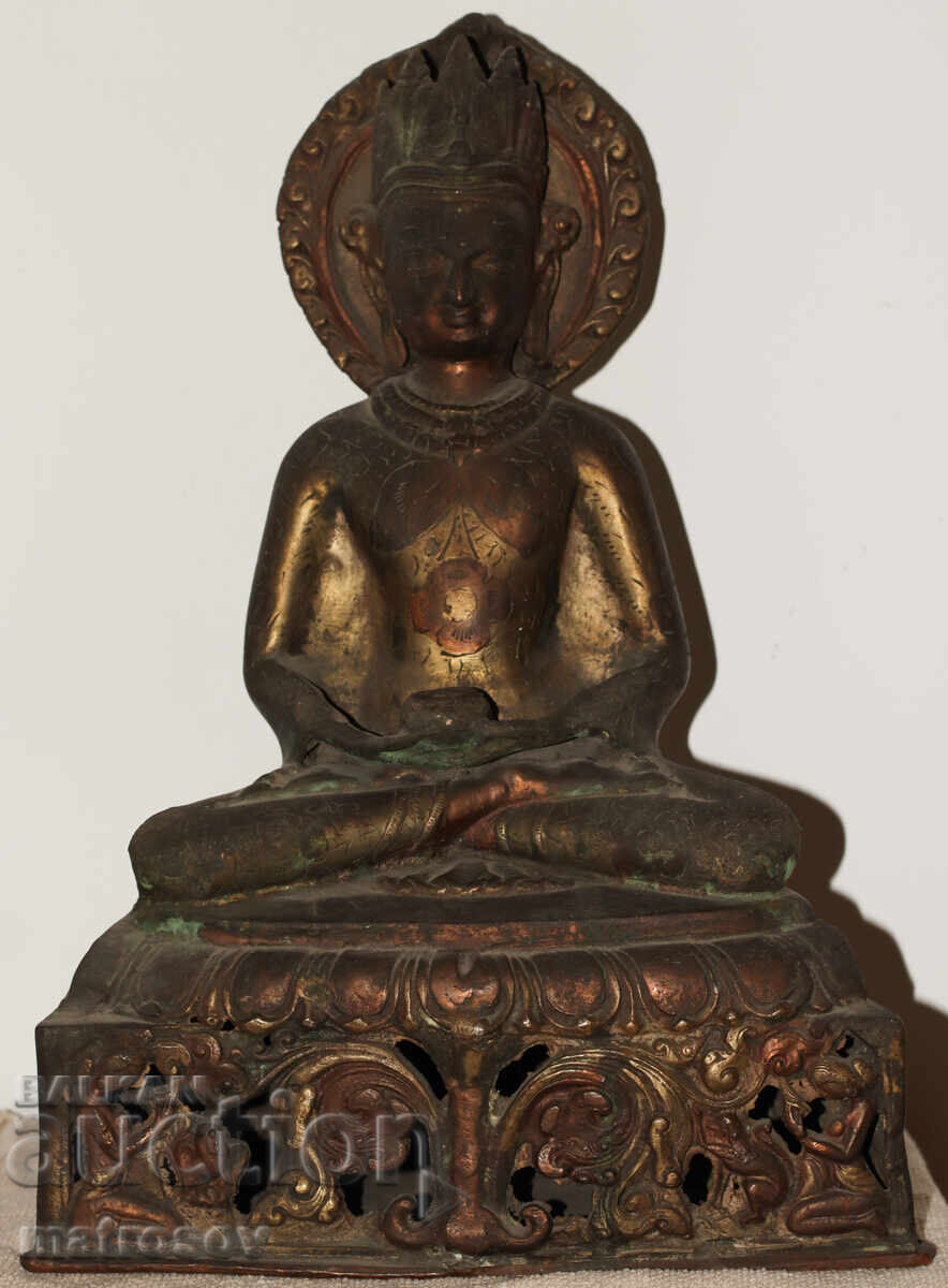 Δημοπρασία Παλαιό ασιατικό γλυπτό Βούδα χαλκός / ορείχαλκος