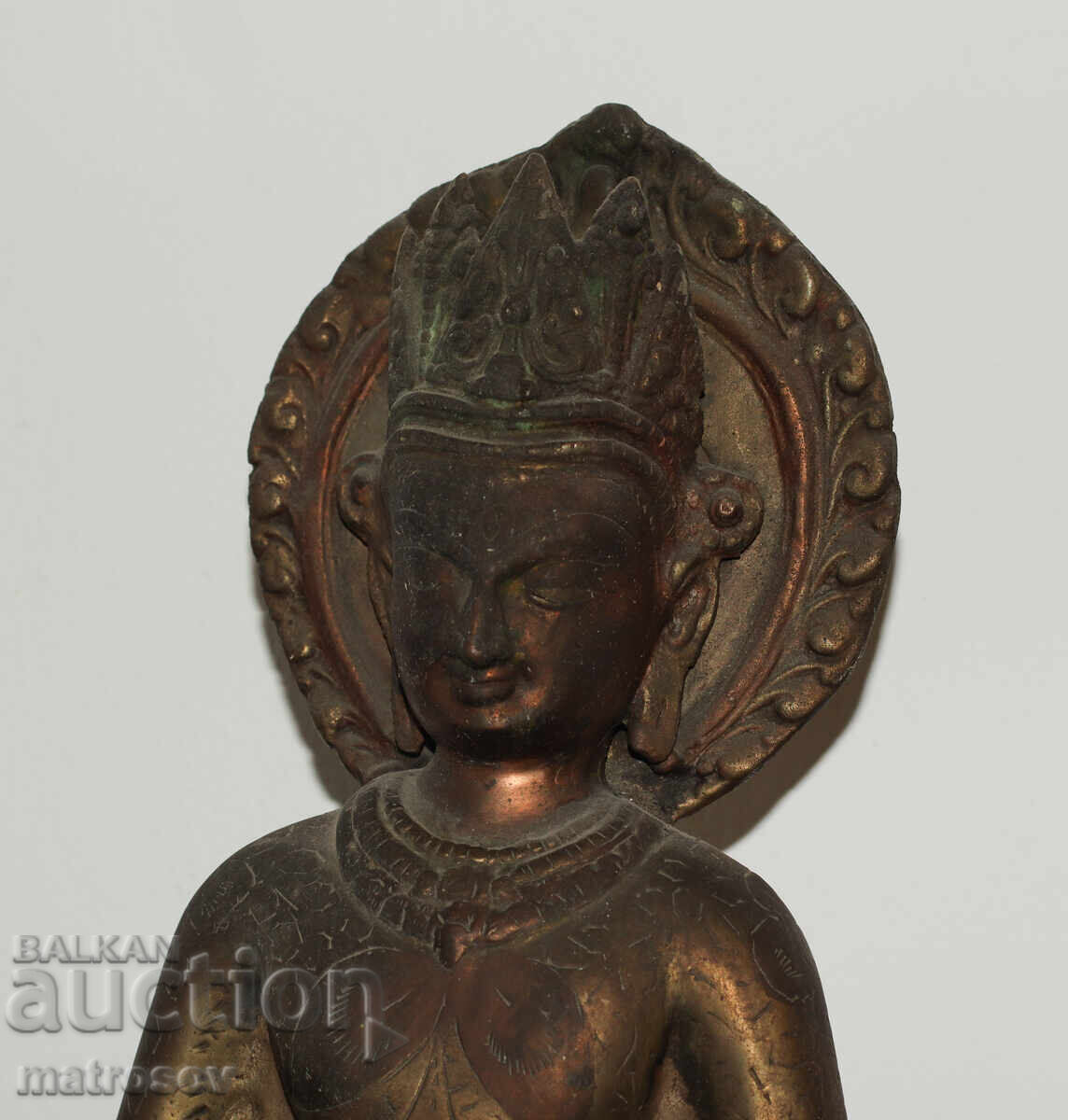 Παλαιό ασιατικό γλυπτό Βούδα χαλκός / ορείχαλκος - 5