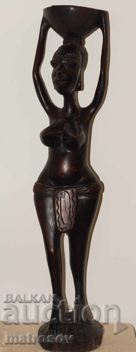 Αφρικανικό μεγάλο γλυπτό ξυλόγλυπτο άγαλμα γυμνό σώμα με τιμή 400.00 BGN | € 204.52