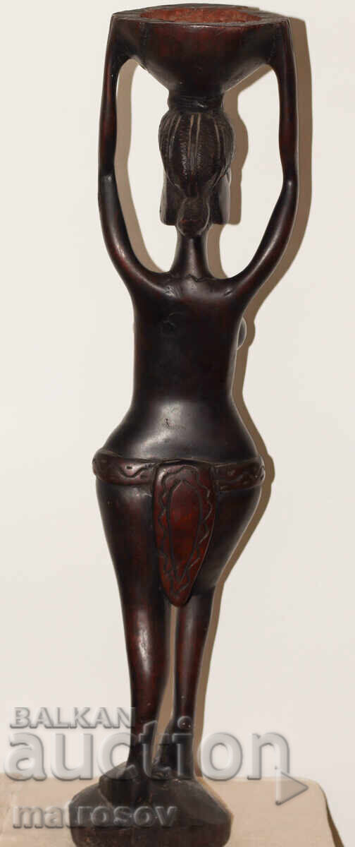 Αφρικανικό μεγάλο γλυπτό ξυλόγλυπτο άγαλμα γυμνό σώμα - 6