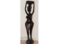 Sculptură africană mare, sculptură în lemn, statuie corp gol