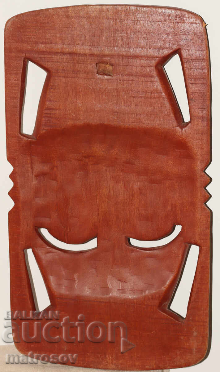 African Large Wall Sculpture Wood Carving Mask - 6