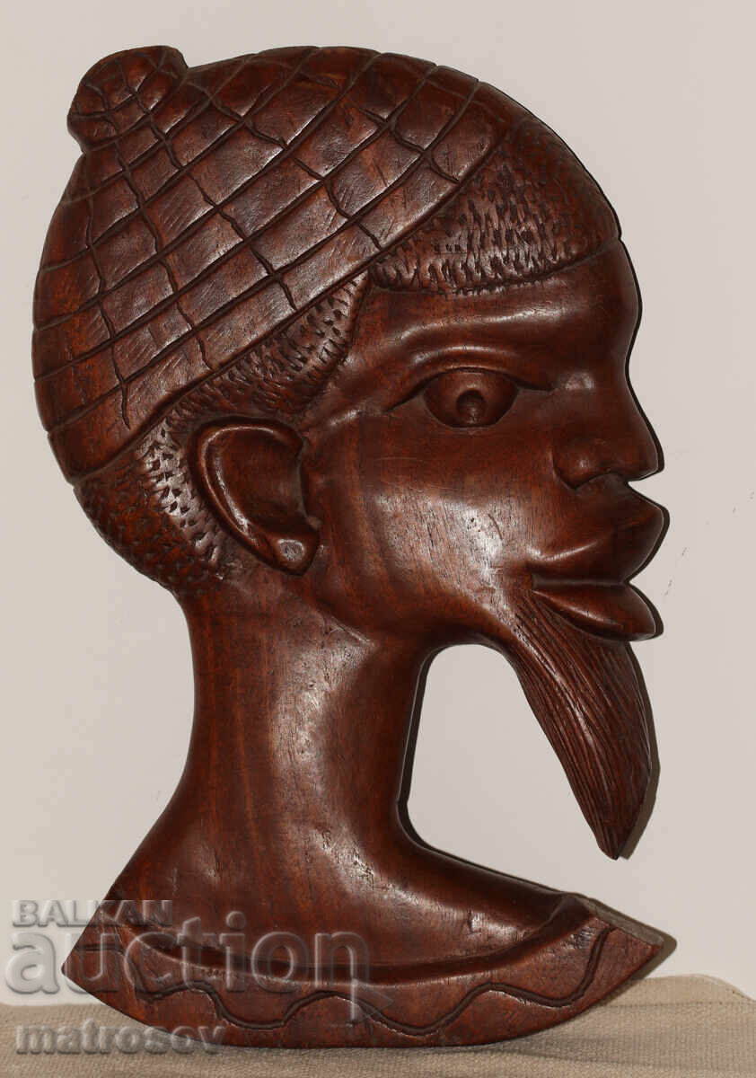African Large Wall Sculpture Wood Carving