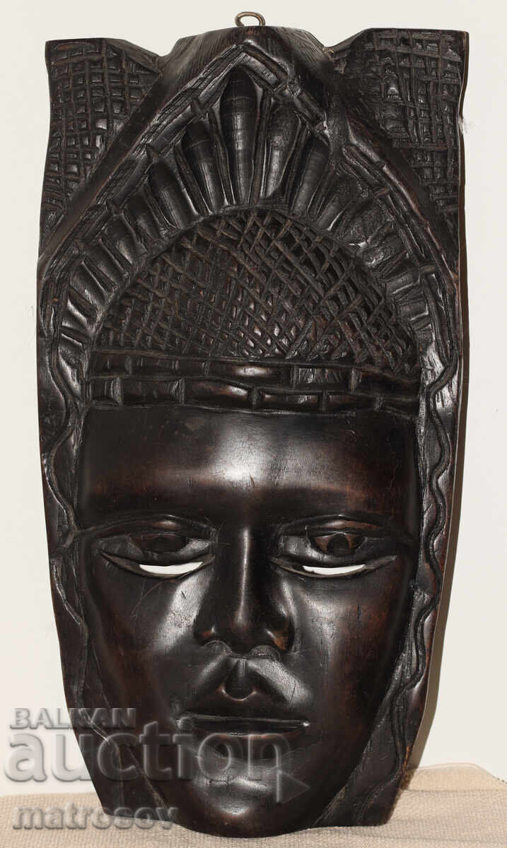African Large Wall Sculpture Wood Carving Mask