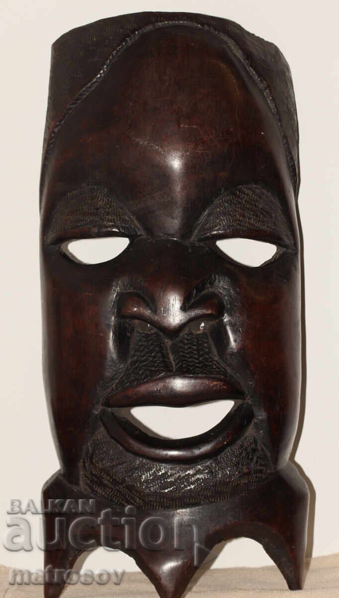 Африканска голяма стенна скулптура дърворезба маска