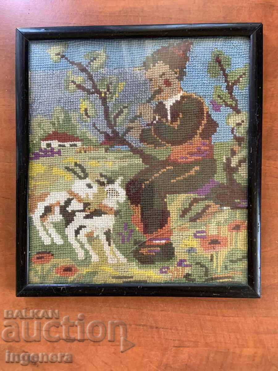 EARLY SOCIETY TAPESTRY SEWED PANEL WOOD FRAME