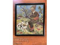 EARLY SOCIETY TAPISERIE CUUT PANOU CADRU DE LEMN