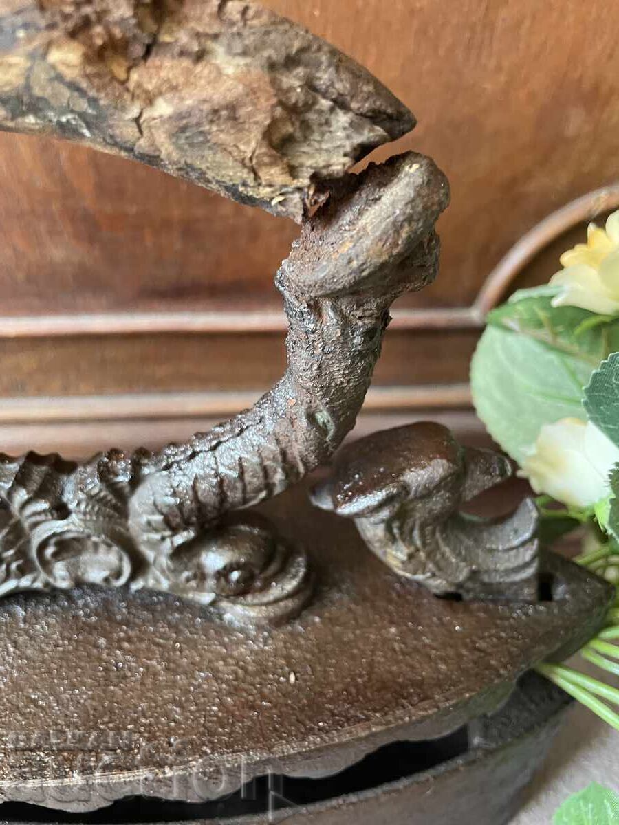Fier de călcat vechi pentru decorațiuni - metal - 5