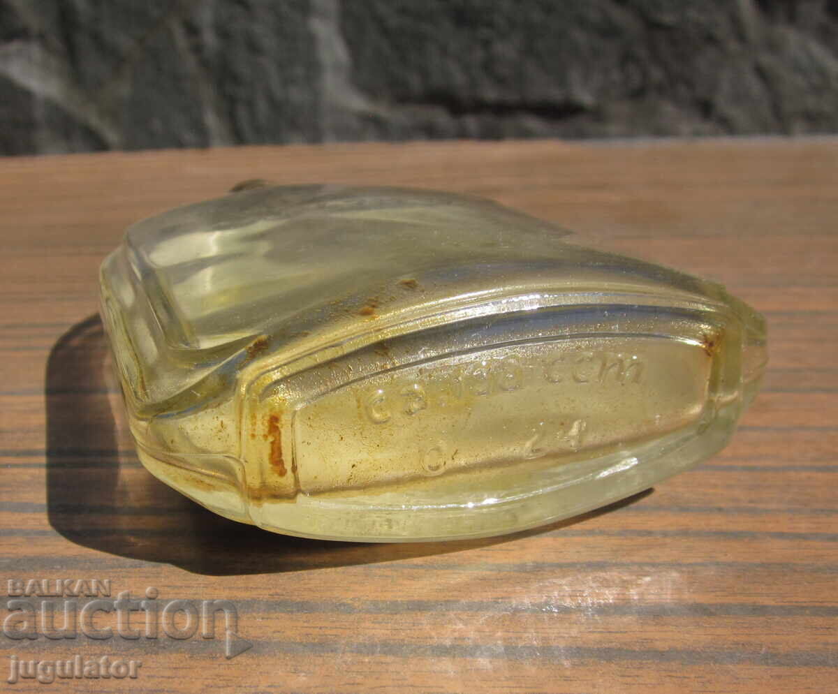 старинно Германско стъклено шише шишенце от одеколон с кутия - 6 старинно Германско стъклено шише шишенце от одеколон с кутия - 6