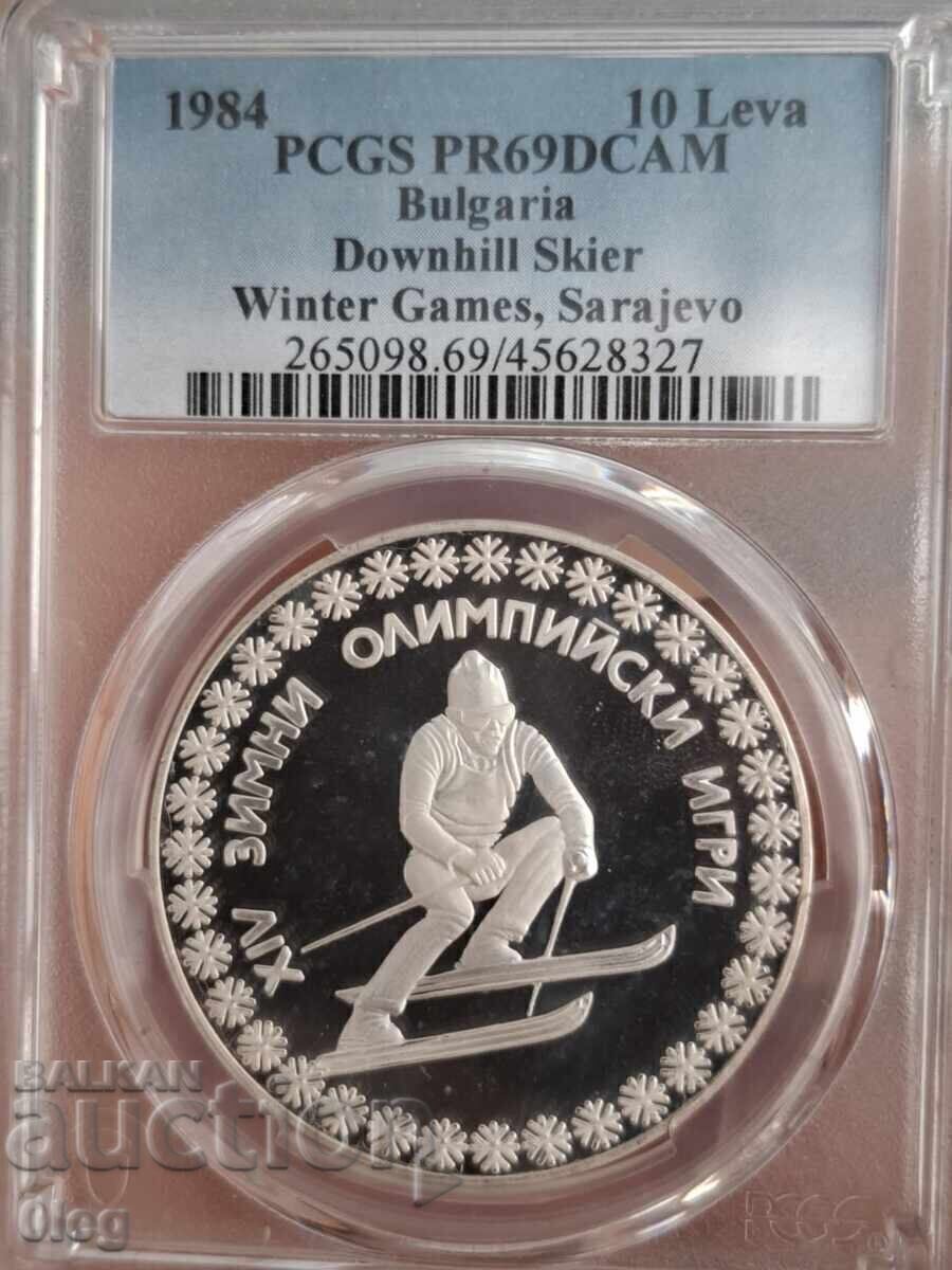 1984 g 10 Lev Saraevo PCGS PF69DCAM