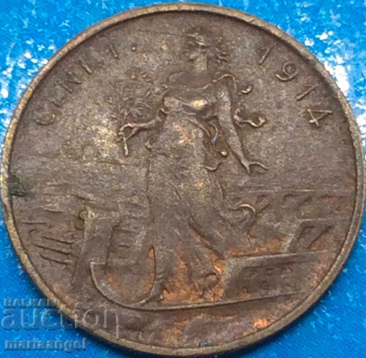 Δημοπρασία 1 centesimo 1914 Ιταλία Victor Emmanuel III (1869-1947)