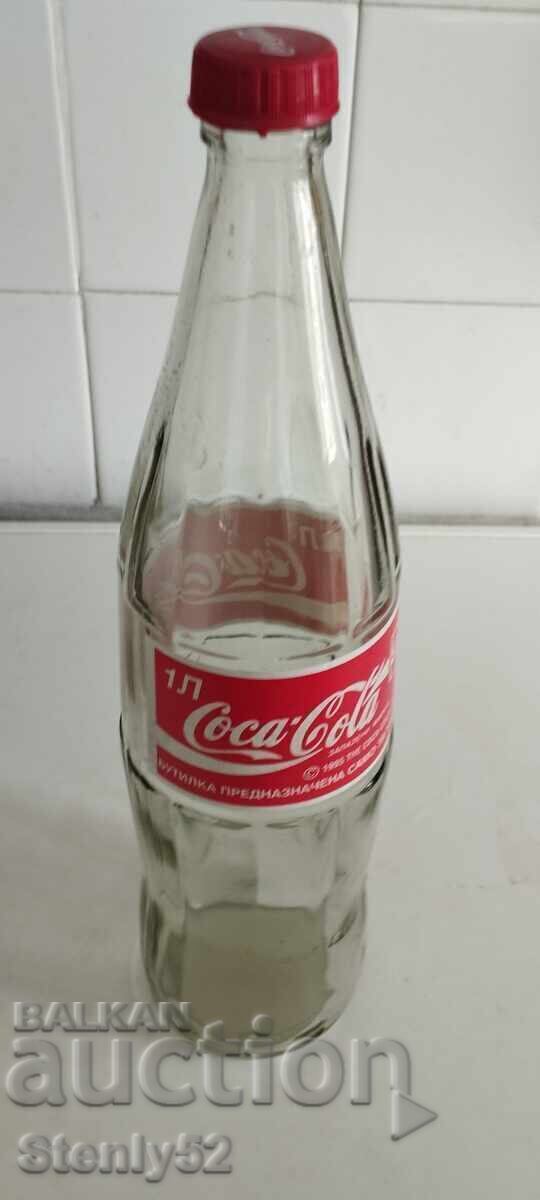 Sticlă veche de sticlă de Coca-Cola - 1995, 1 litru Sticlă veche de sticlă de Coca-Cola - 1995, 1 litru