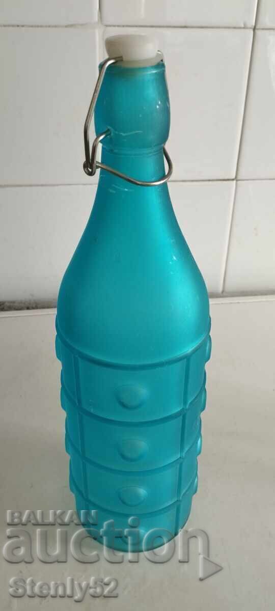 Παλιό γυάλινο μπουκάλι χρωματιστό γυαλί 1 λίτρο