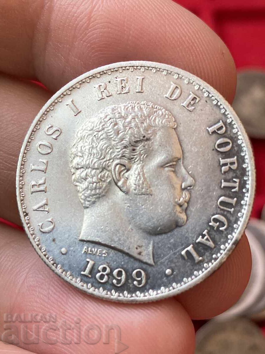 Πορτογαλία 500 ρέις 1899 Κάρολος Α' ασήμι