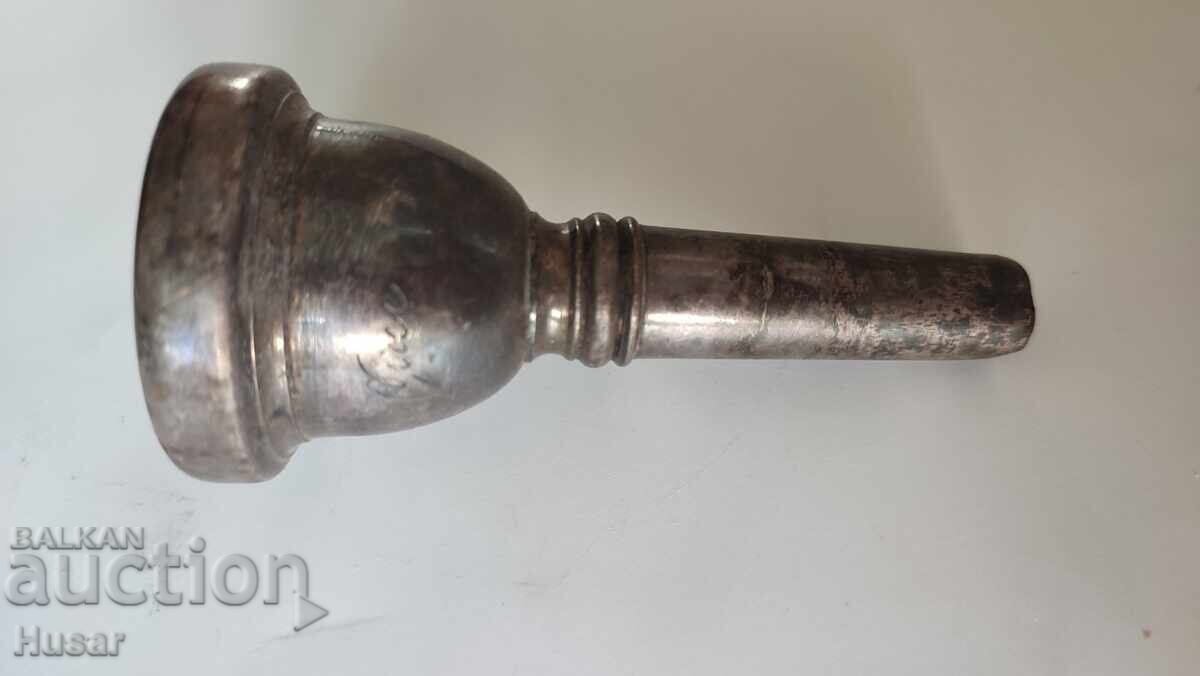 Vechi piesa bucala argintata pentru instrument de suflat - 6
