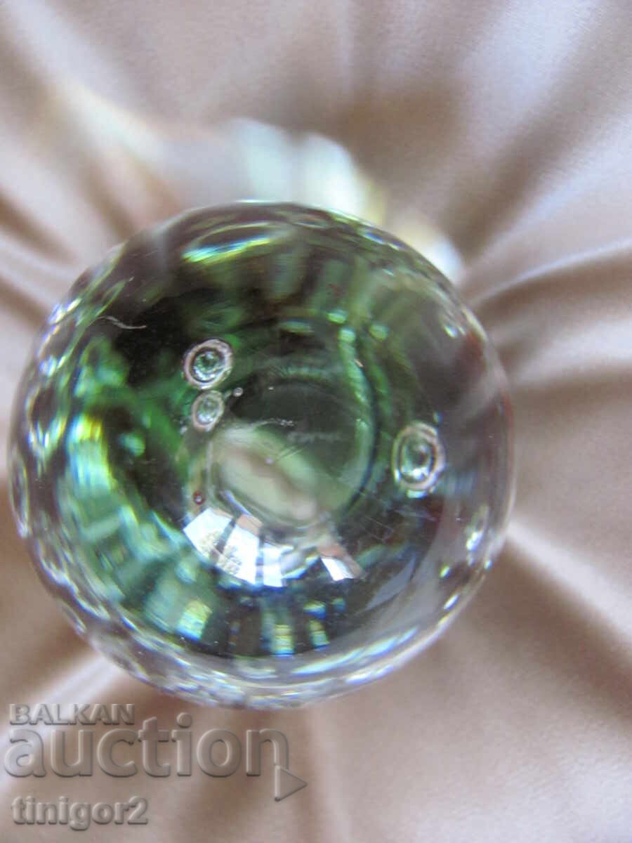 Crystal desk weight, paperweight, Bavaria - 5