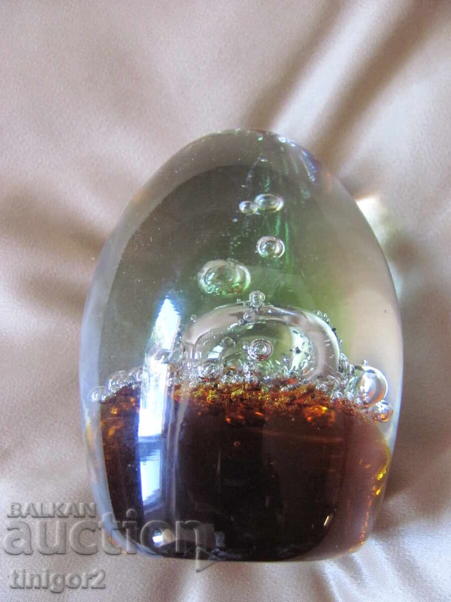 Crystal desk weight, paperweight, Bavaria