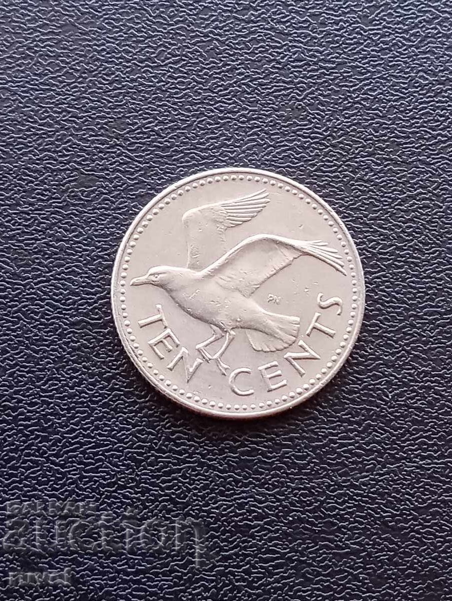 Барбадос 10 цент 1980 г. Барбадос 10 цент 1980 г.